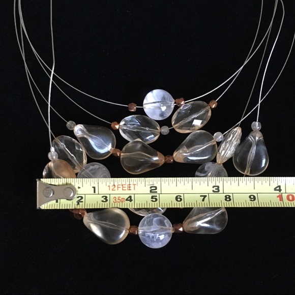 Multi Layered Fashion Jewelry Rock Beads Necklace - Picture 10 of 10